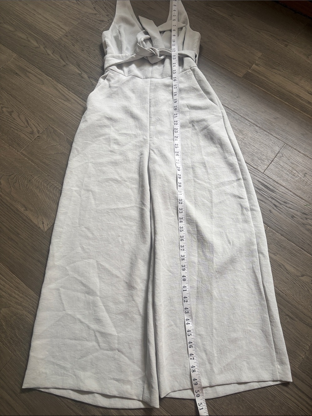 Aritzia | Wilfred Ecoulement Jumpsuit V Neck Tie Air Light Blue/Grey Size 2 - Picture 9 of 15